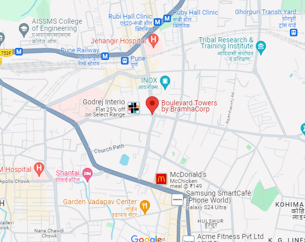 Bramha Boulevard Towers Location Map